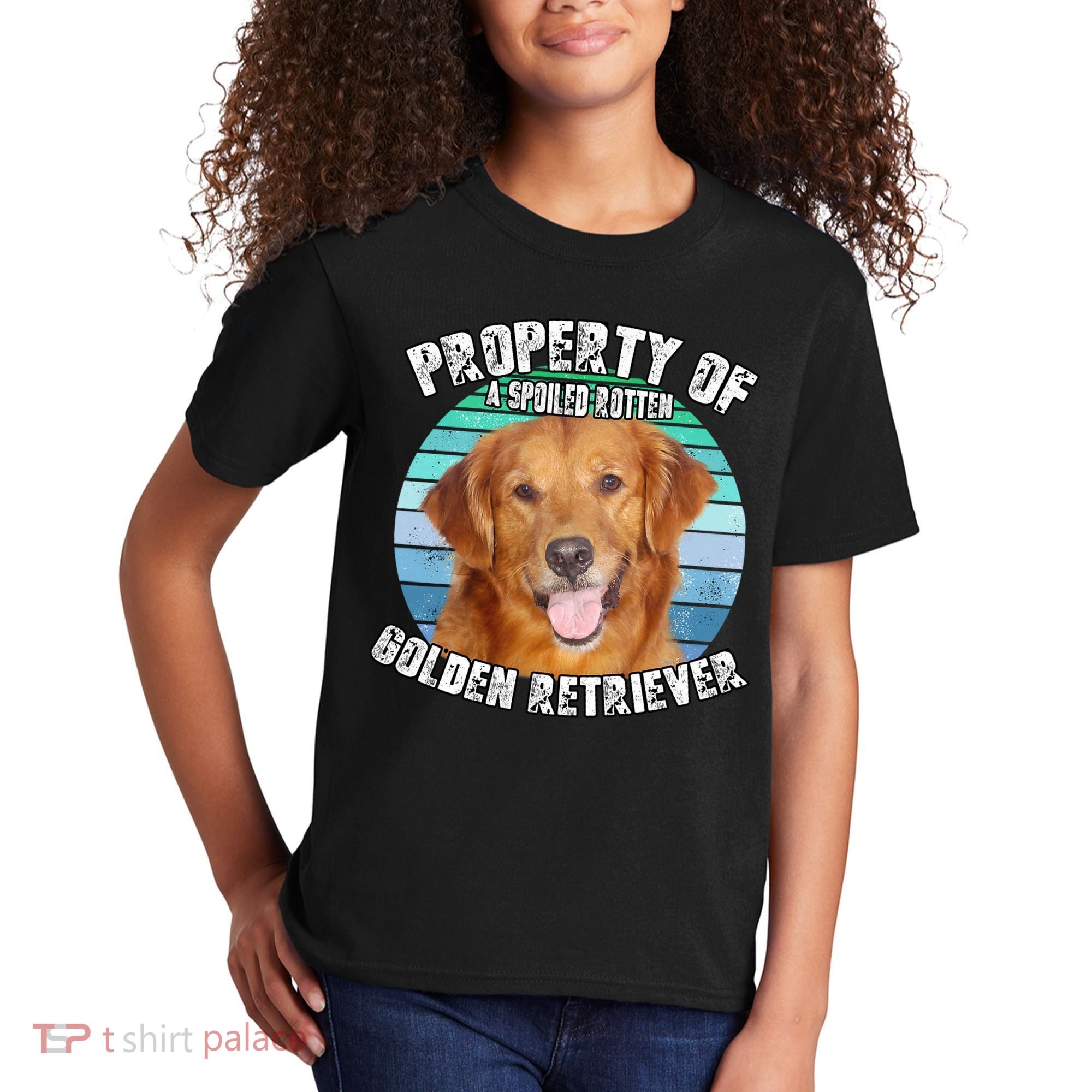 Golden Retriever Retro Property Of Kids T-Shirt