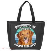 Golden Retriever Retro Property Of Tote Bag thumb 0