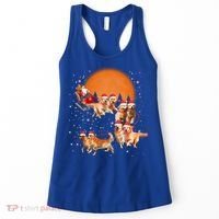 Golden Retriever Reindeer Santa Sleigh Christmas Dog Lover Gift Women's Tank Top thumb 0