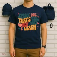 Groovy Retro Spank Me That's The Only Way I Learn (On Back) T-Shirt thumb 6