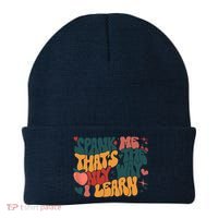 Groovy Retro Spank Me That's The Only Way I Learn (On Back) Beanie thumb 0