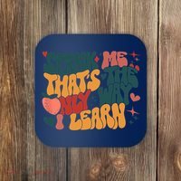 Groovy Retro Spank Me That's The Only Way I Learn (On Back) Coaster thumb 0