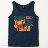Groovy Retro Spank Me That's The Only Way I Learn (On Back) Tank Top thumb 2
