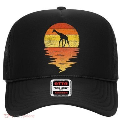Giraffe Retro Sunset 70s Vintage Giraffe Hat
