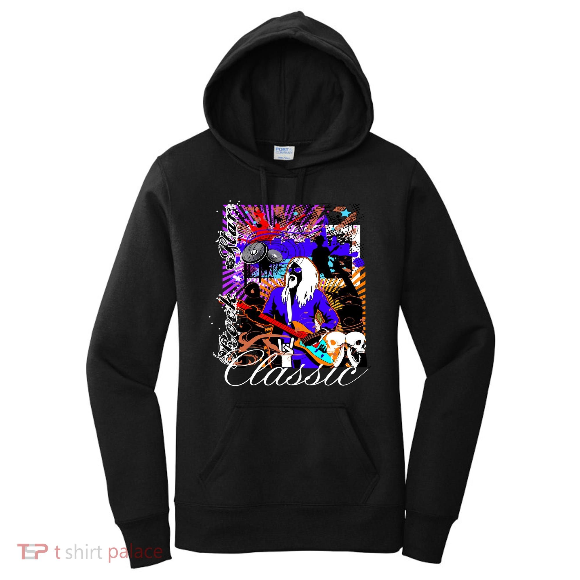 Guitar Rock Star Hero Classic Women's Hoodie