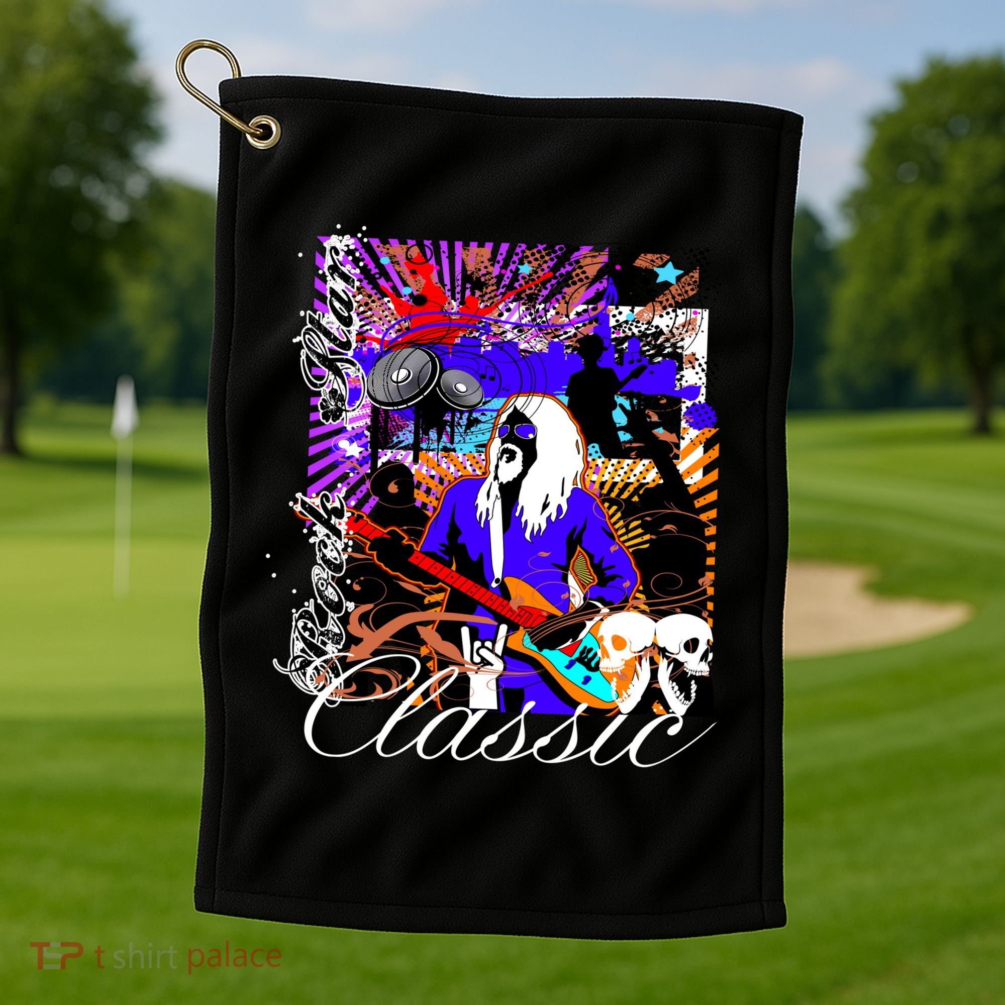 Guitar Rock Star Hero Classic Golf Towel