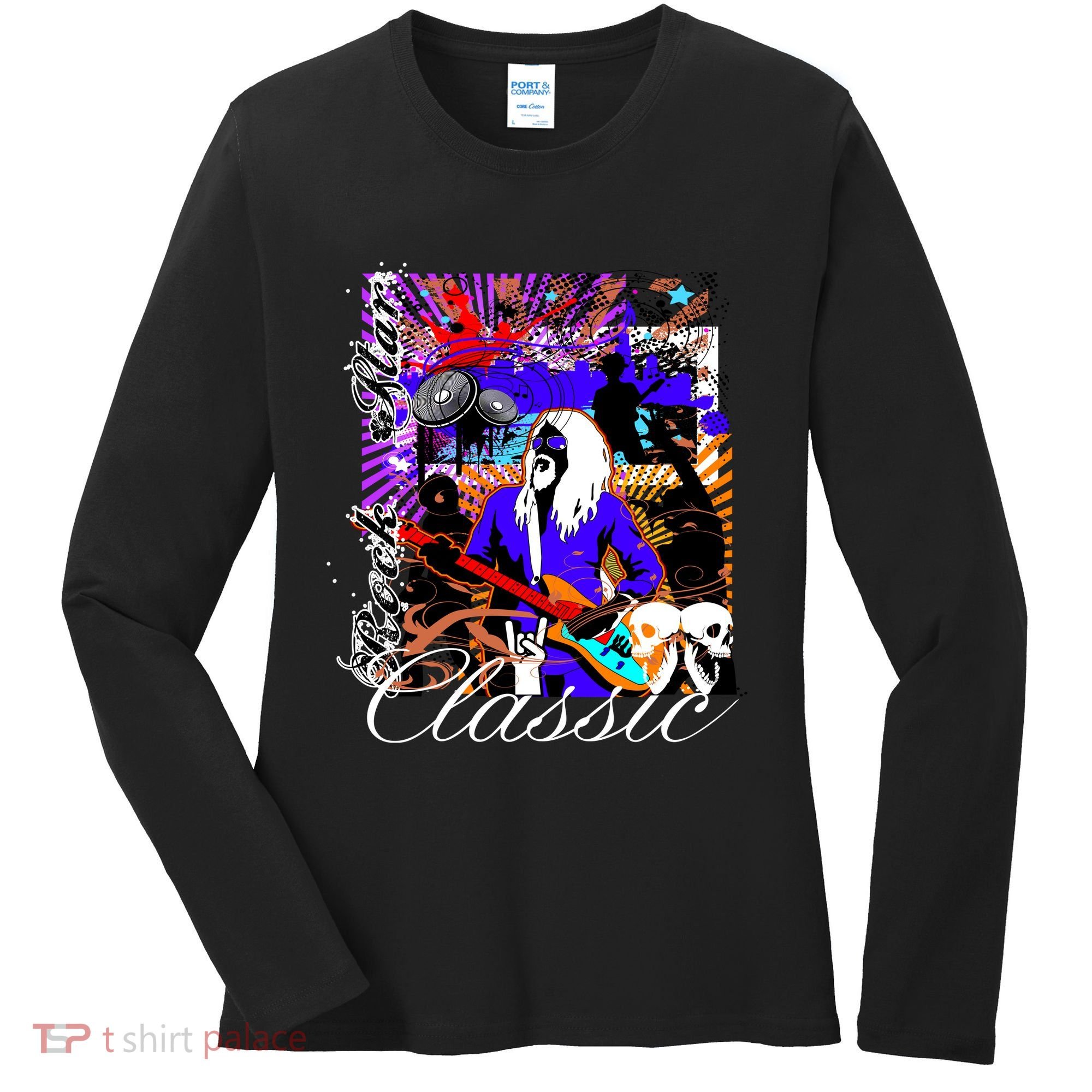 Guitar Rock Star Hero Classic Women's Long Sleeve Shirt