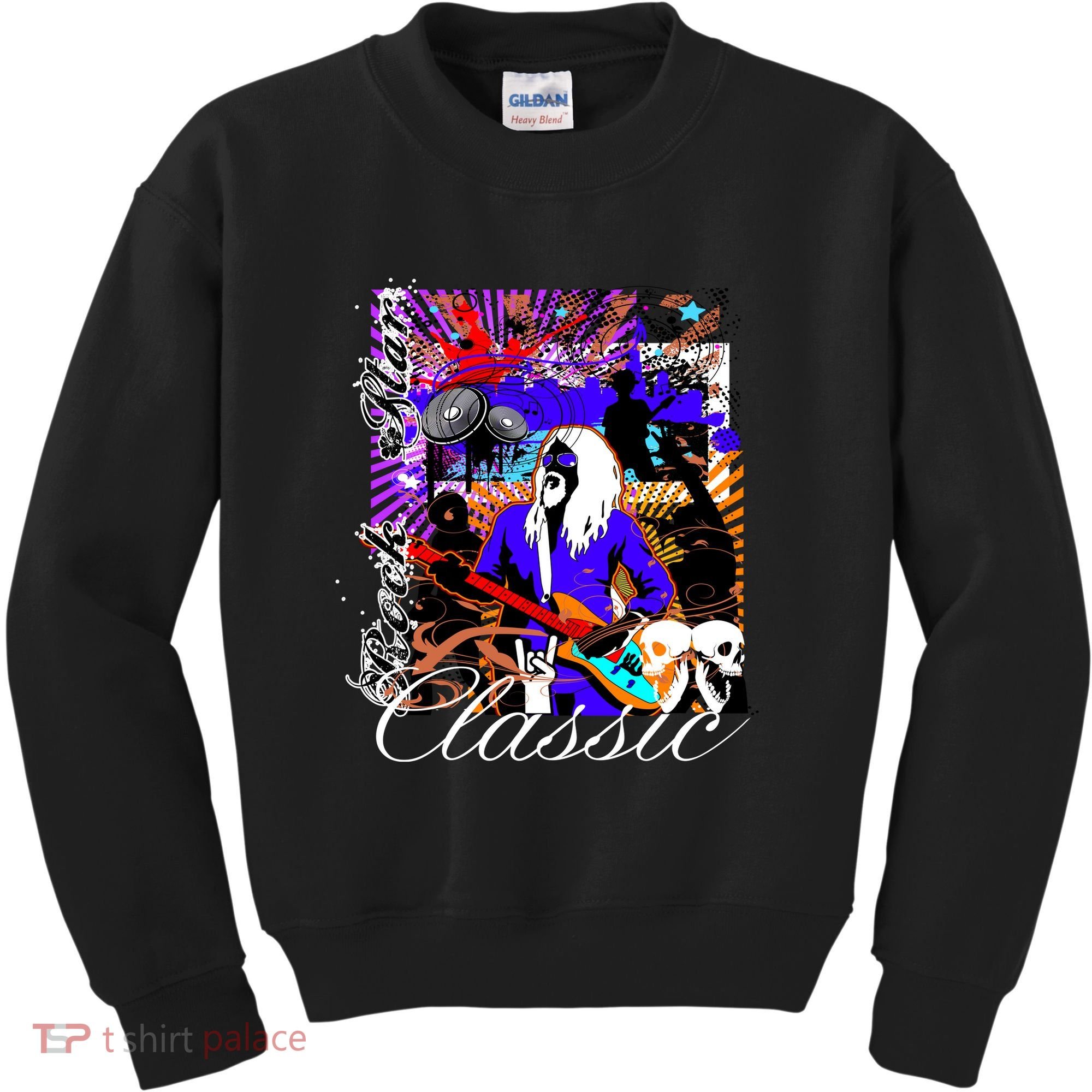 Guitar Rock Star Hero Classic Kids Sweatshirt