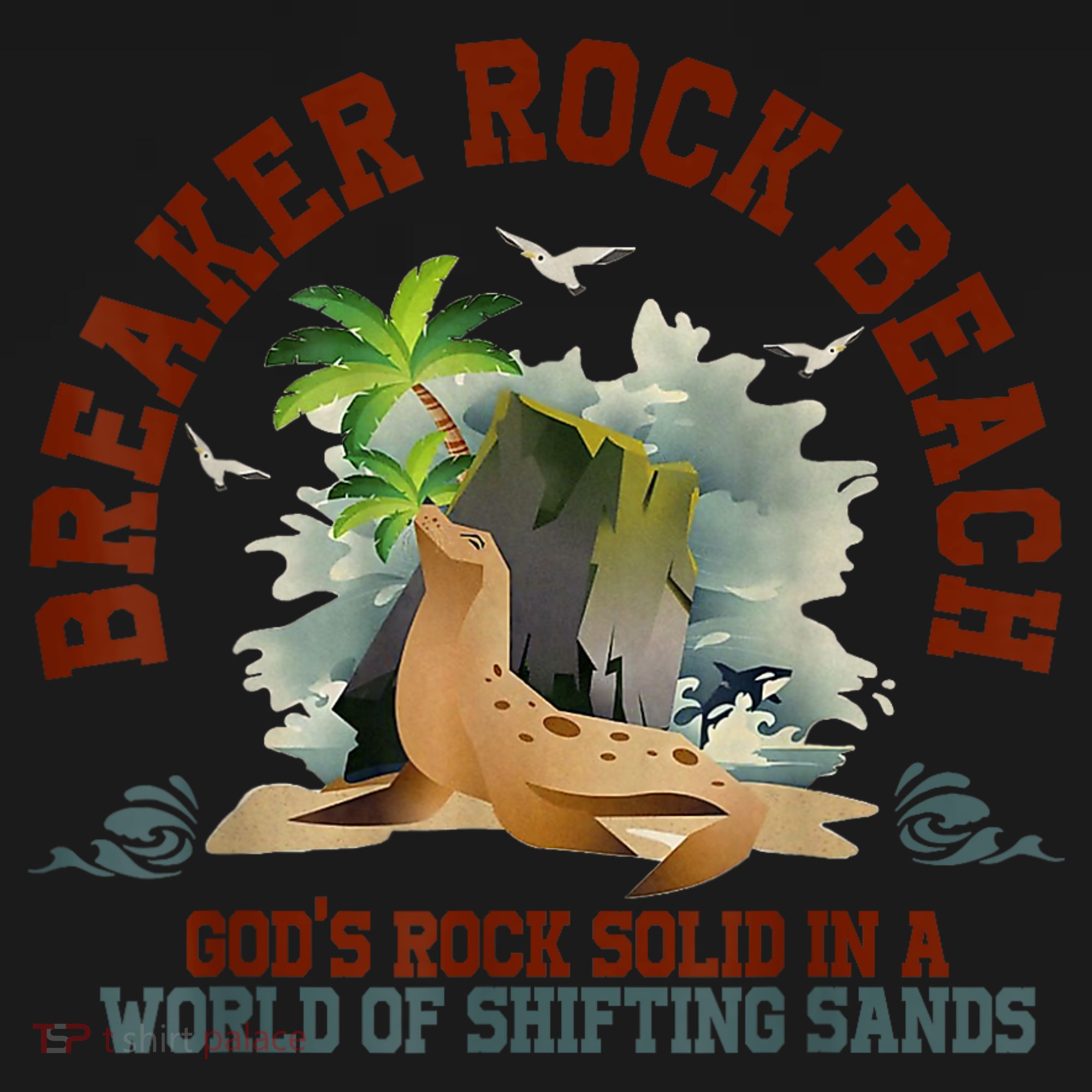 GodS Rock Solid Breaker Rock Beach Vbs 2024 Christian Coaster