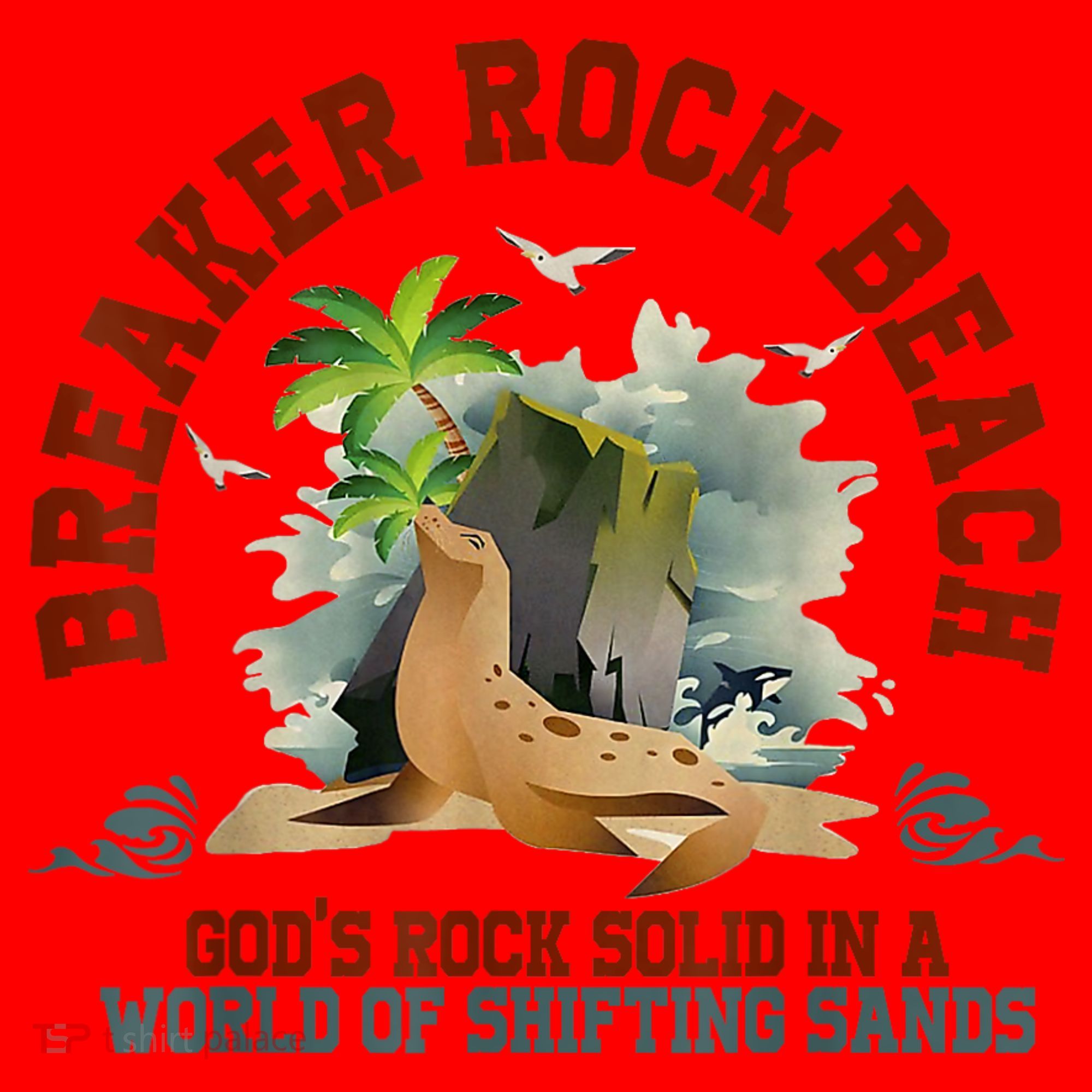 GodS Rock Solid Breaker Rock Beach Vbs 2024 Christian Santa Hat