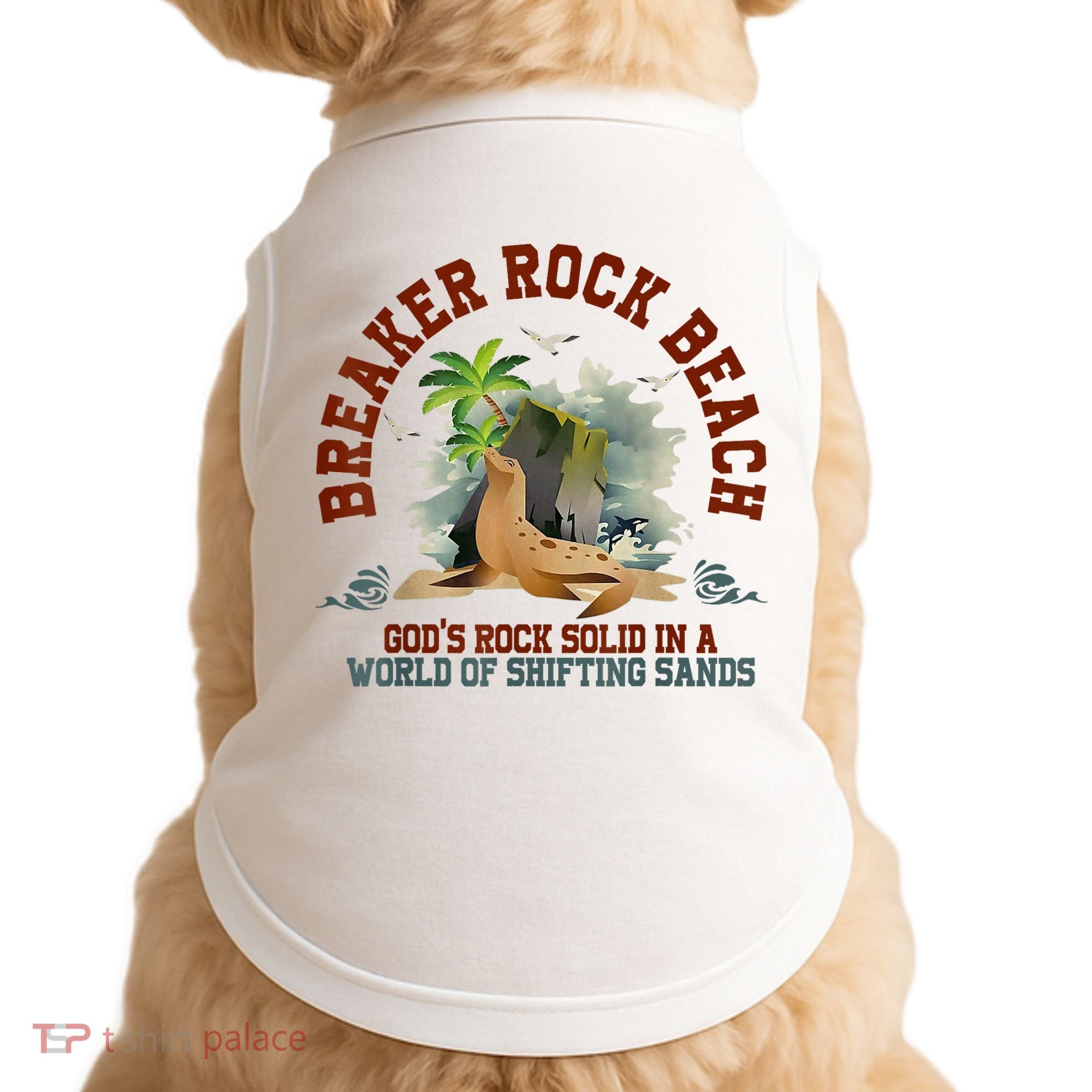 GodS Rock Solid Breaker Rock Beach Vbs 2024 Christian Doggie Tank
