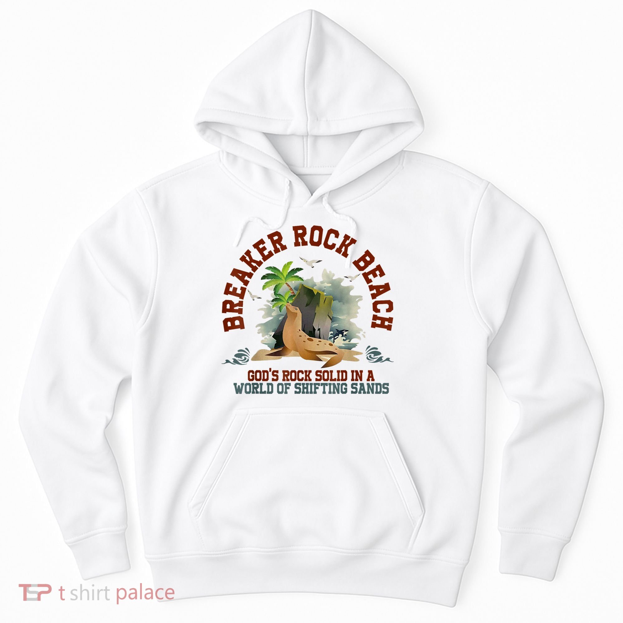 GodS Rock Solid Breaker Rock Beach Vbs 2024 Christian Hoodie