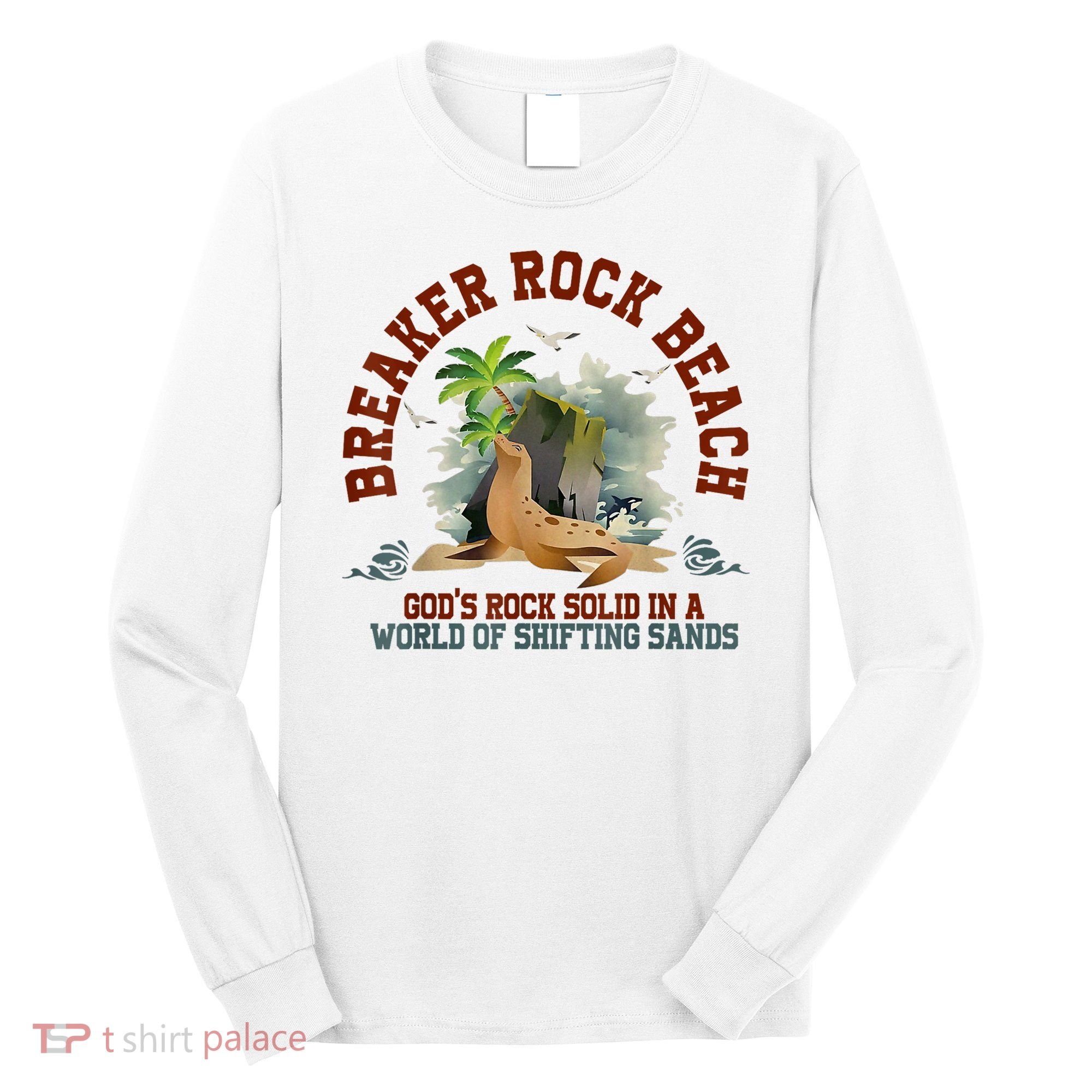 GodS Rock Solid Breaker Rock Beach Vbs 2024 Christian Long Sleeve Shirt