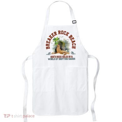 GodS Rock Solid Breaker Rock Beach Vbs 2024 Christian Apron