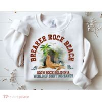 GodS Rock Solid Breaker Rock Beach Vbs 2024 Christian Sweatshirt thumb 2