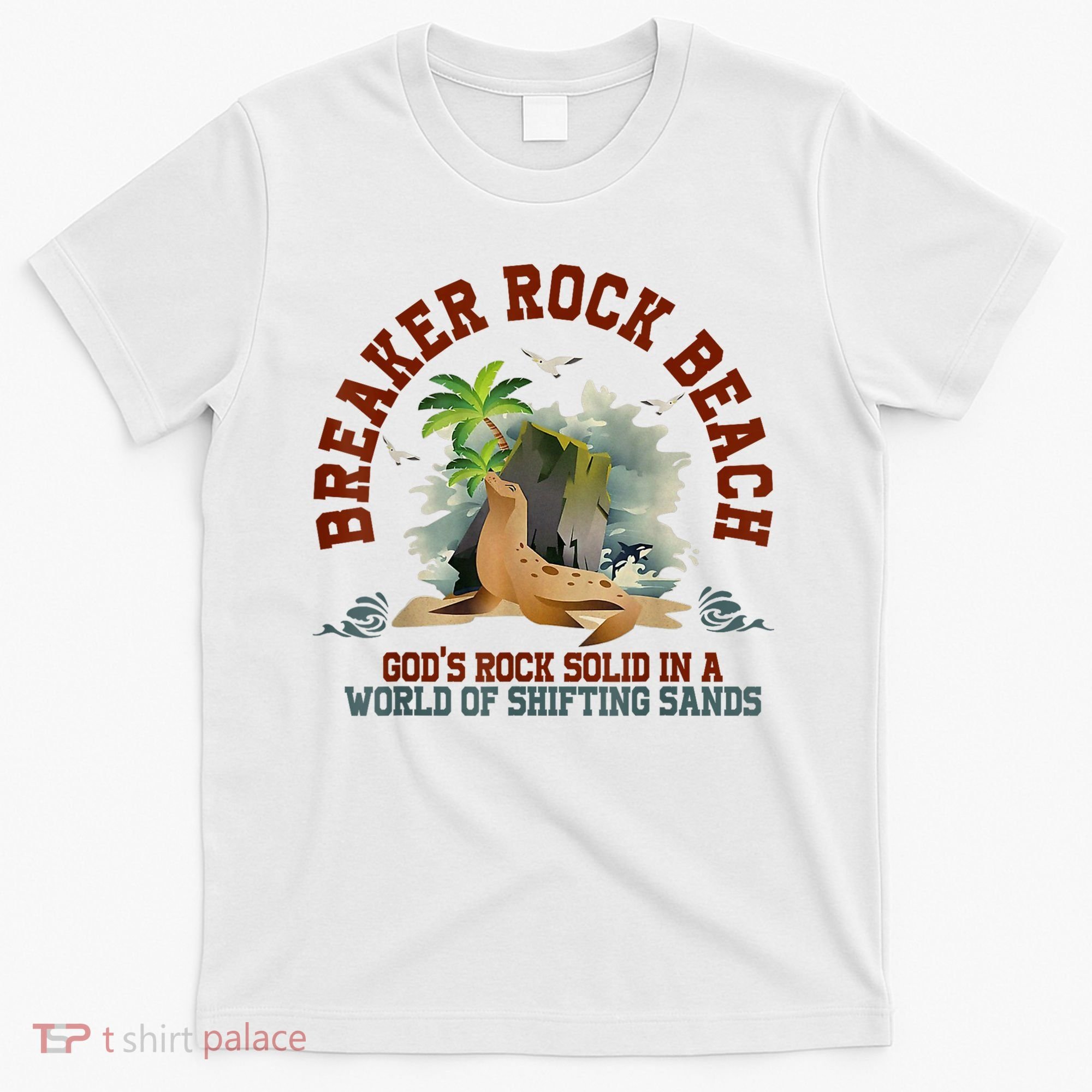GodS Rock Solid Breaker Rock Beach Vbs 2024 Christian T-Shirt