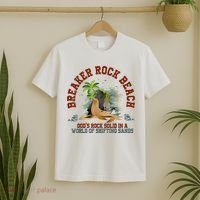 GodS Rock Solid Breaker Rock Beach Vbs 2024 Christian T-Shirt thumb 2