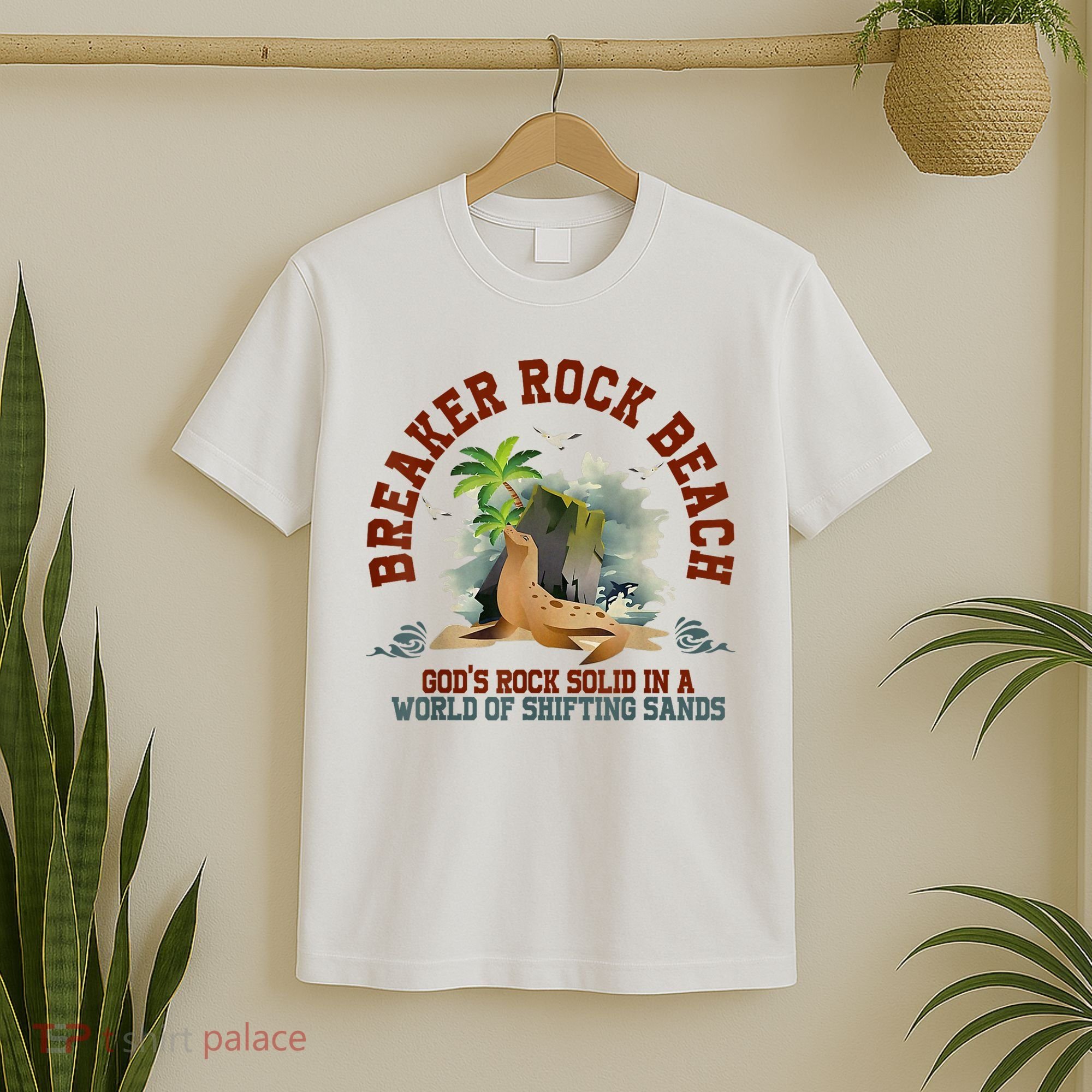 GodS Rock Solid Breaker Rock Beach Vbs 2024 Christian T-Shirt