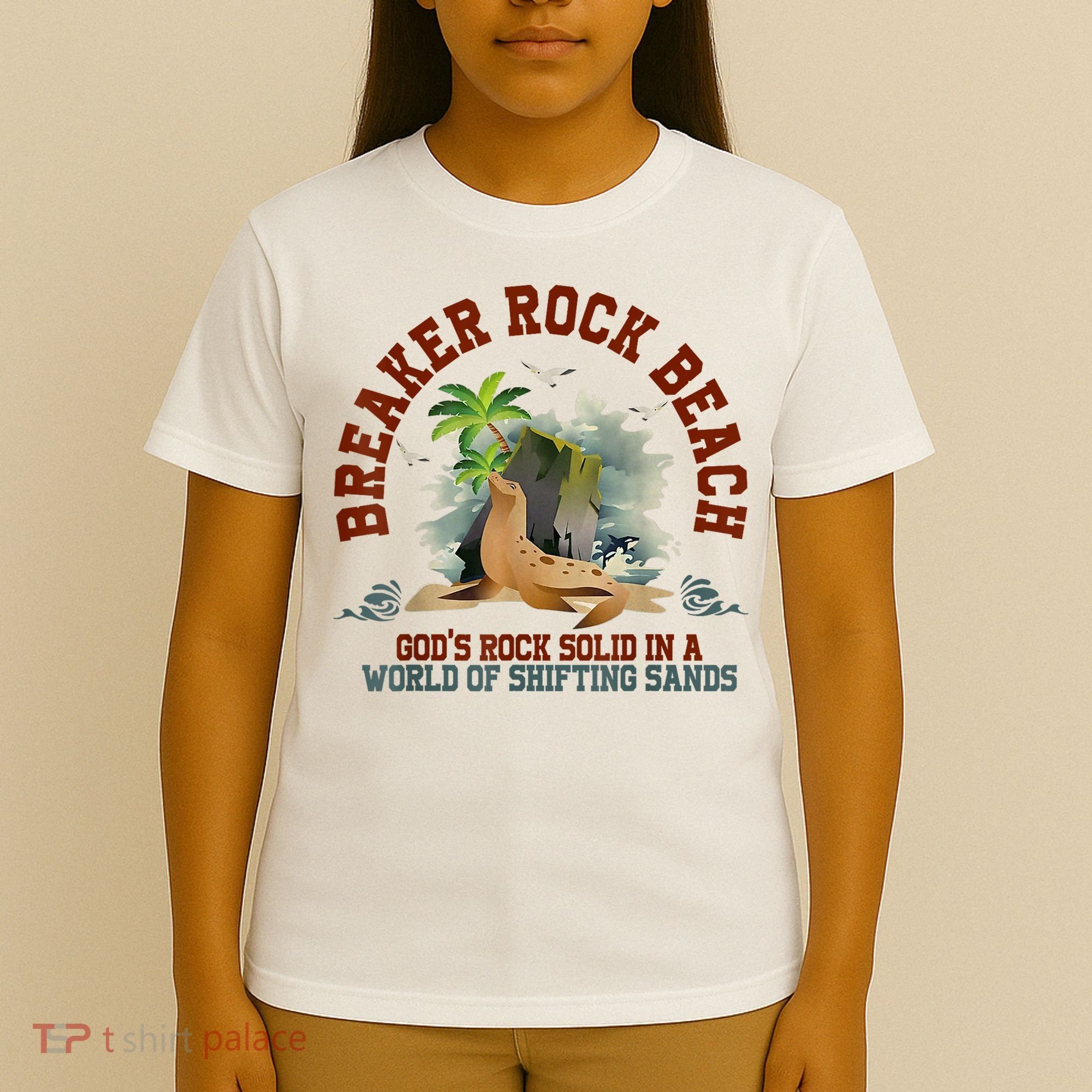 GodS Rock Solid Breaker Rock Beach Vbs 2024 Christian T-Shirt