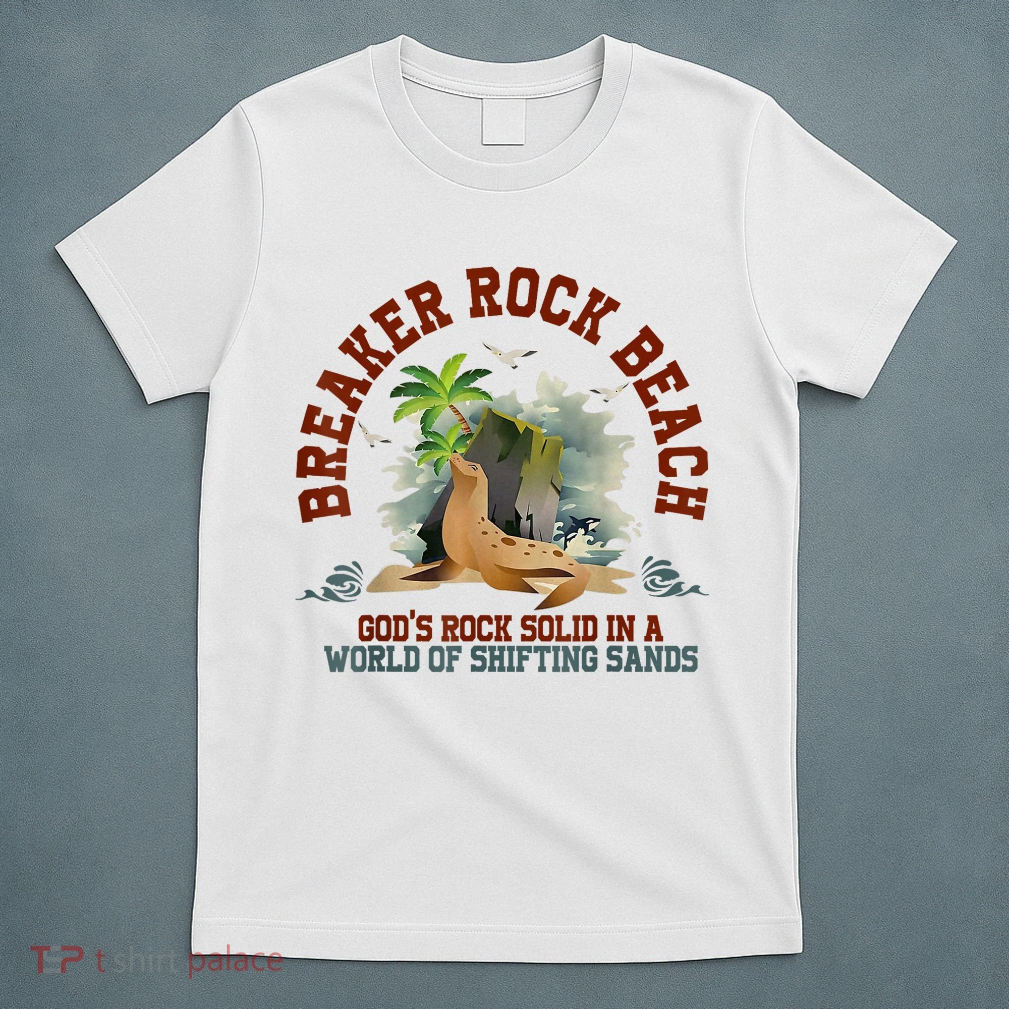 GodS Rock Solid Breaker Rock Beach Vbs 2024 Christian T-Shirt