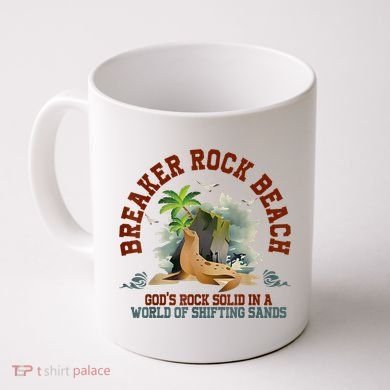 GodS Rock Solid Breaker Rock Beach Vbs 2024 Christian Coffee Mug