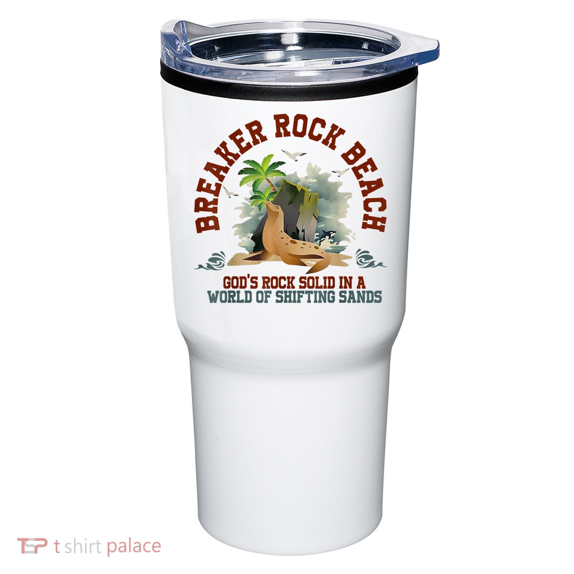 GodS Rock Solid Breaker Rock Beach Vbs 2024 Christian Tumbler