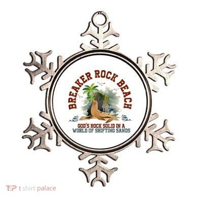 GodS Rock Solid Breaker Rock Beach Vbs 2024 Christian Ornament
