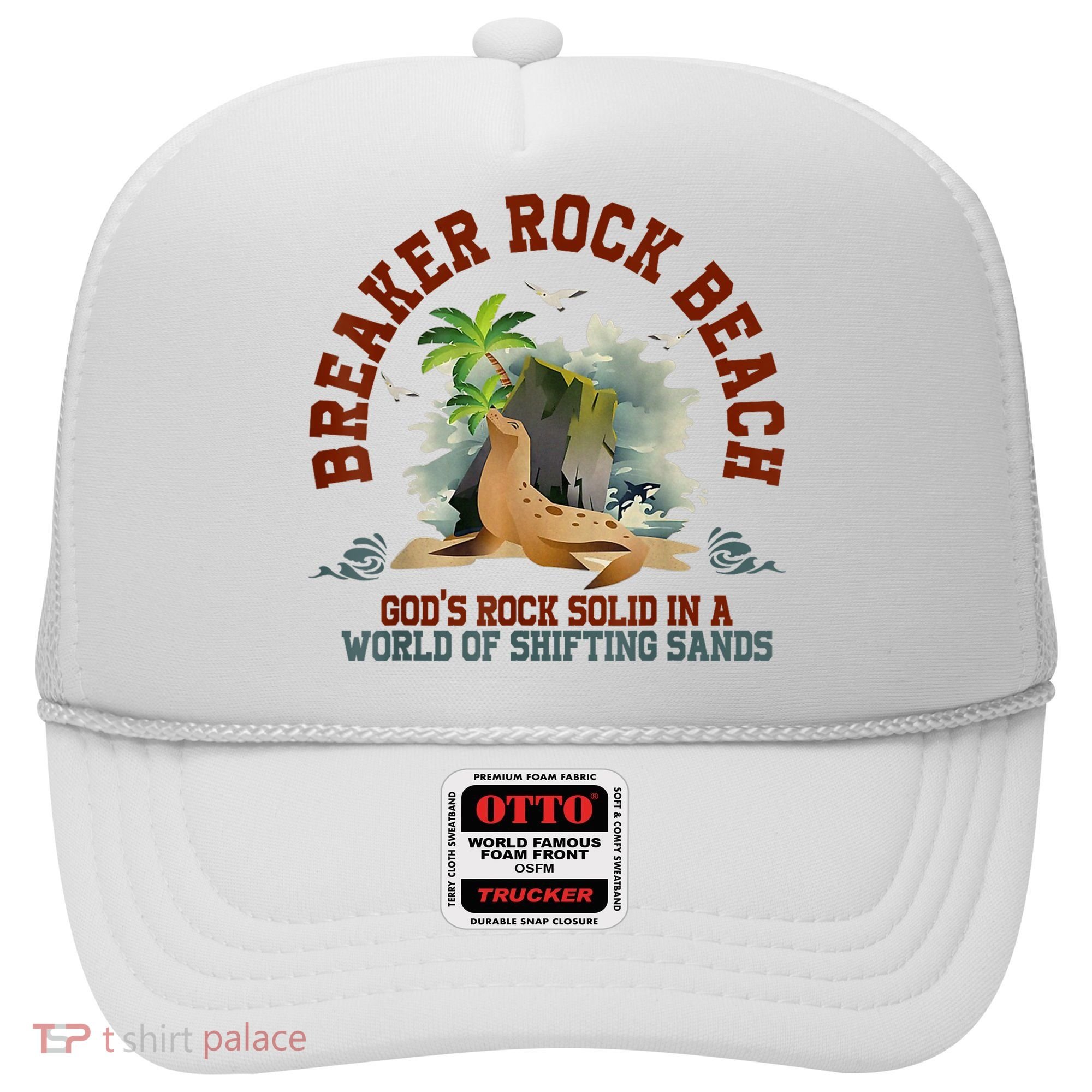 GodS Rock Solid Breaker Rock Beach Vbs 2024 Christian Hat