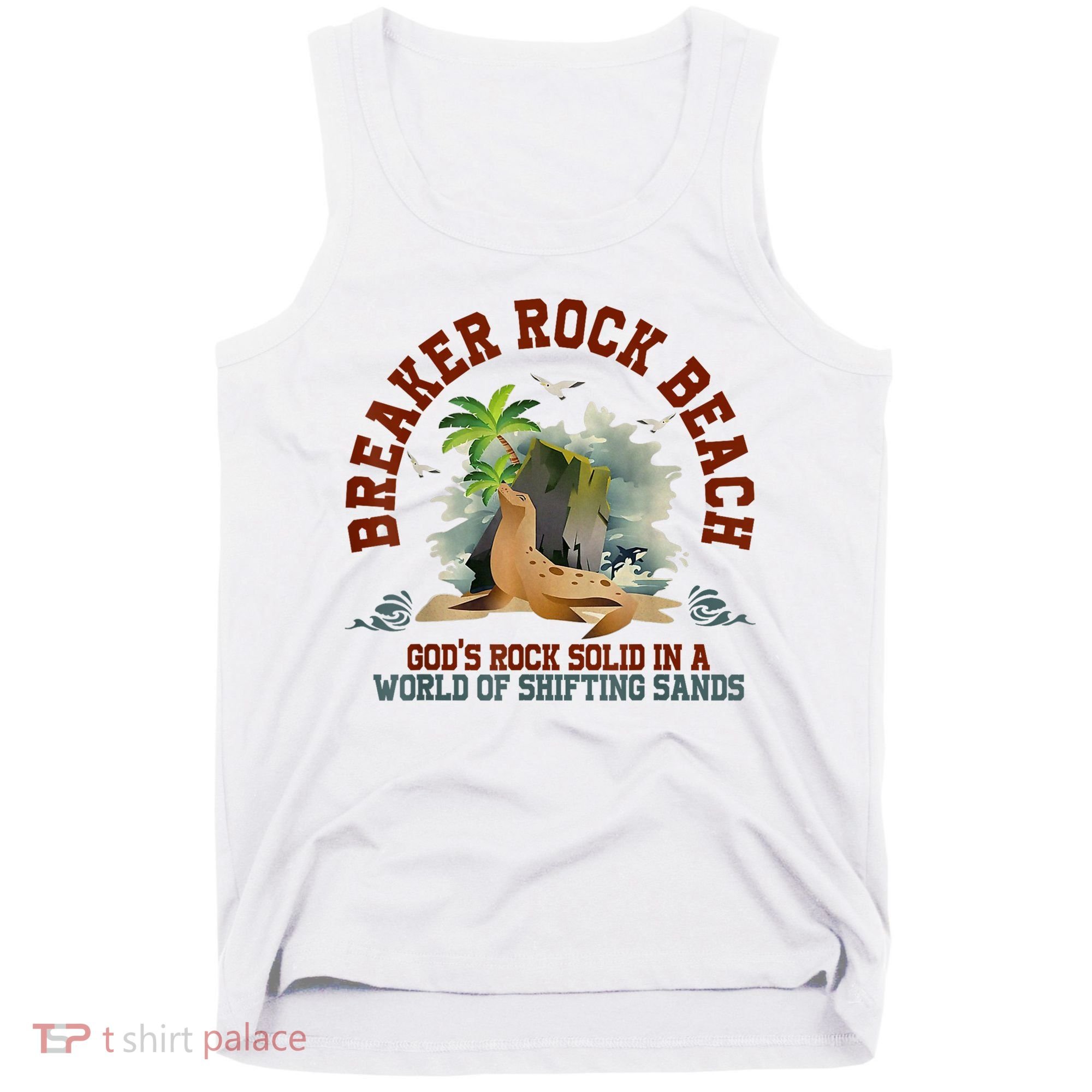 GodS Rock Solid Breaker Rock Beach Vbs 2024 Christian Tank Top