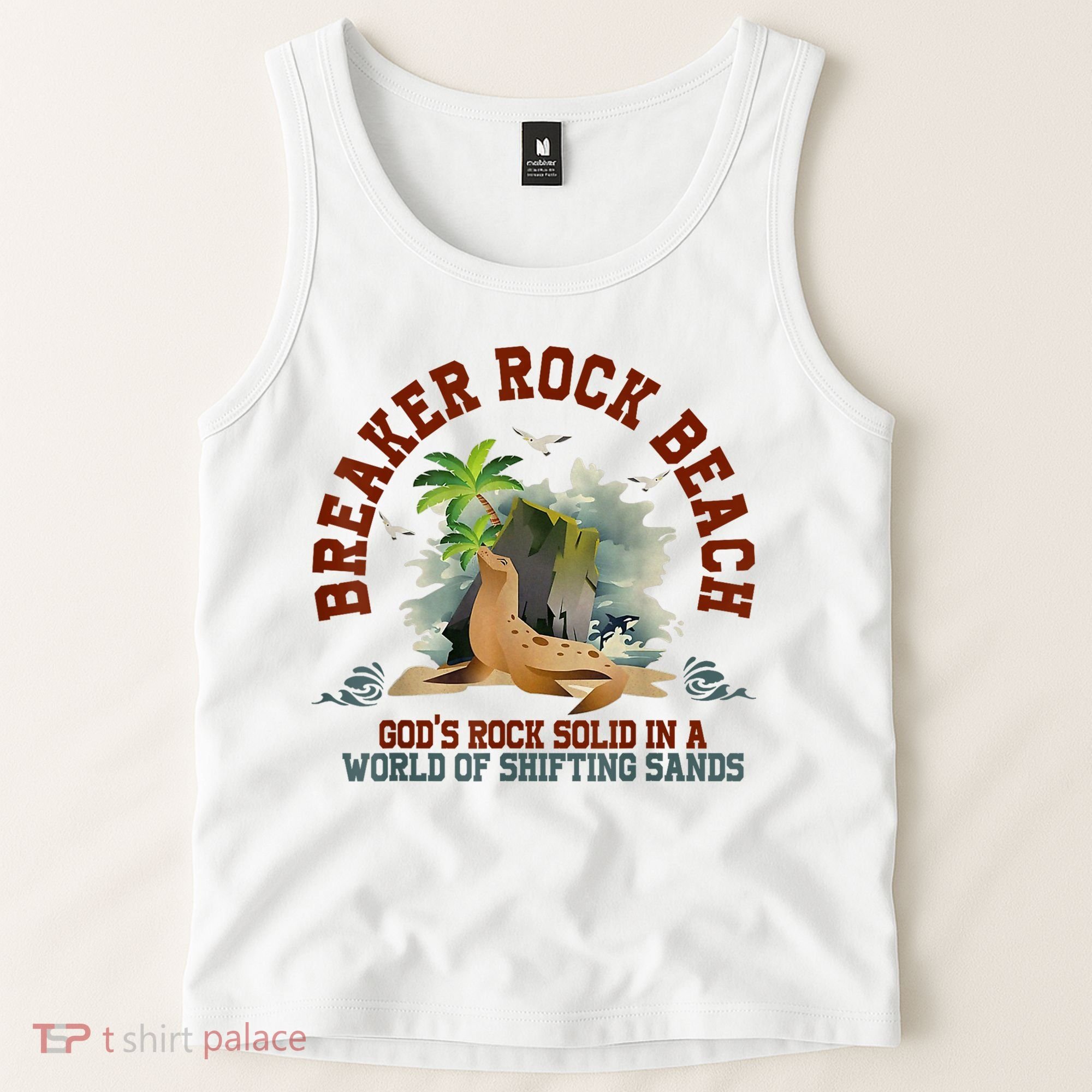 GodS Rock Solid Breaker Rock Beach Vbs 2024 Christian Tank Top