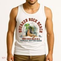 GodS Rock Solid Breaker Rock Beach Vbs 2024 Christian Tank Top thumb 3