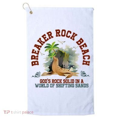 GodS Rock Solid Breaker Rock Beach Vbs 2024 Christian Golf Towel
