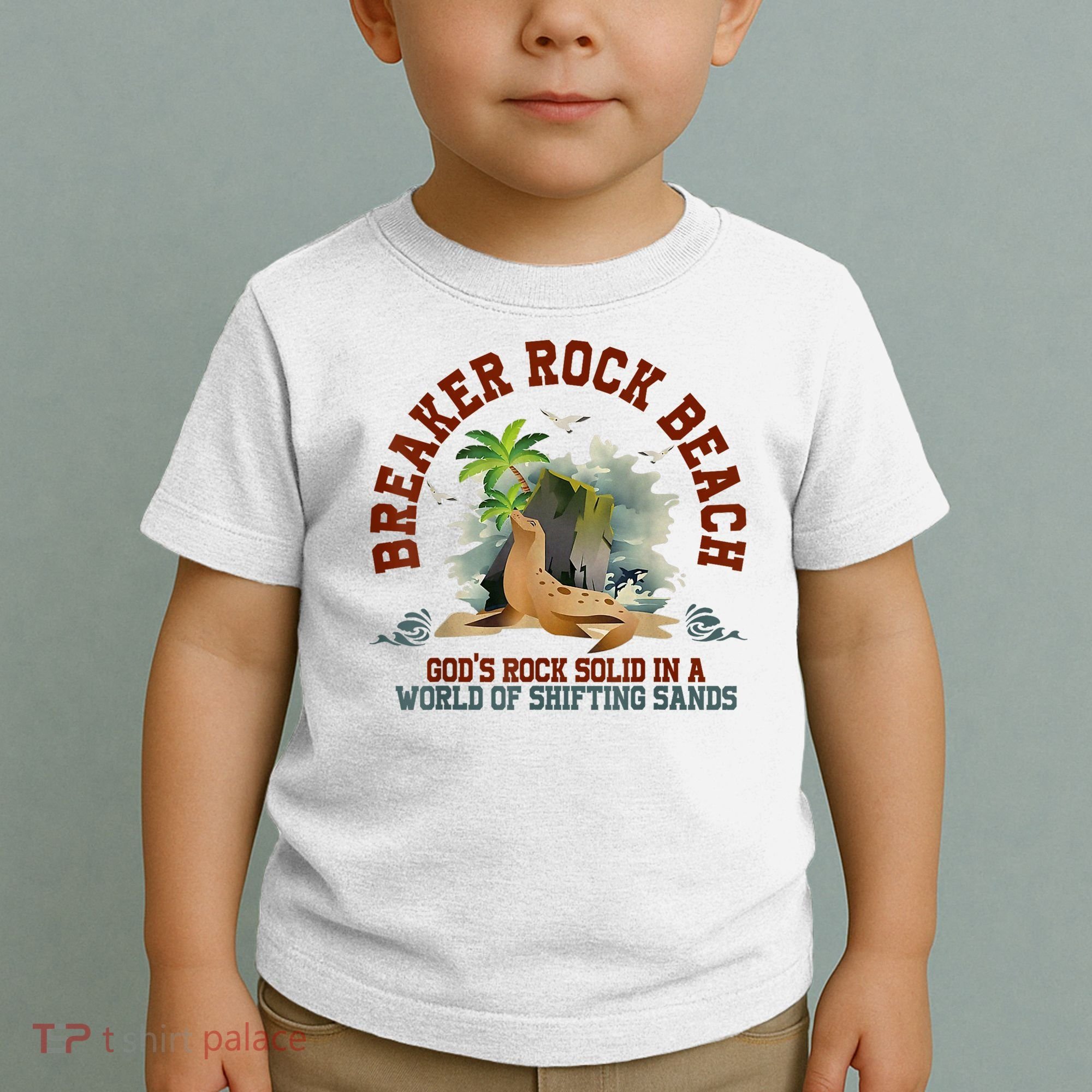 GodS Rock Solid Breaker Rock Beach Vbs 2024 Christian Toddler T-Shirt