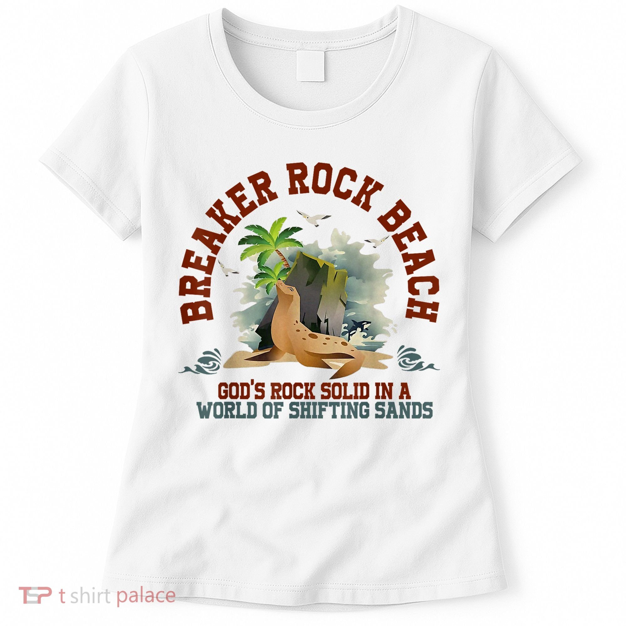 GodS Rock Solid Breaker Rock Beach Vbs 2024 Christian Women's T-Shirt