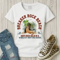 GodS Rock Solid Breaker Rock Beach Vbs 2024 Christian Women's T-Shirt thumb 3