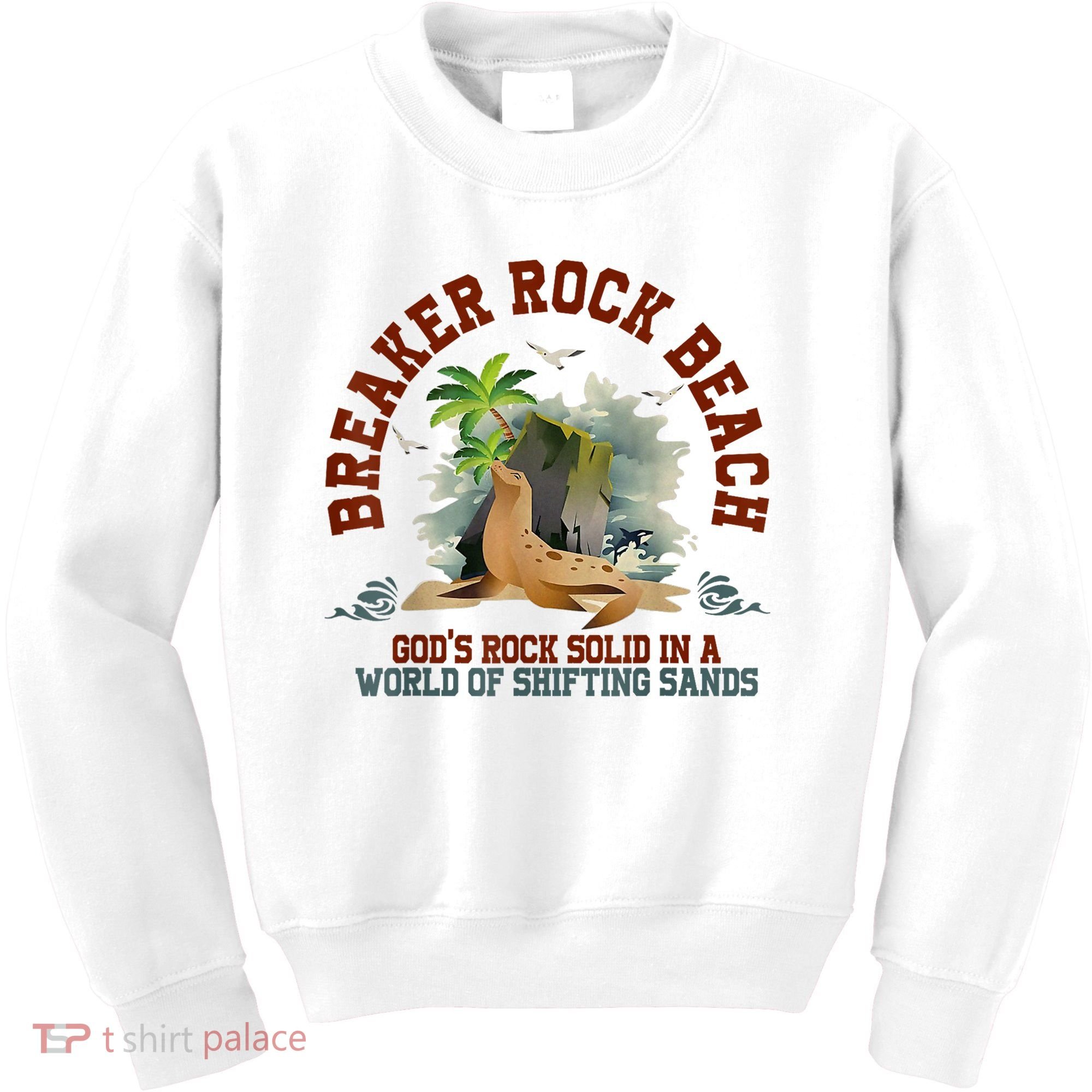 GodS Rock Solid Breaker Rock Beach Vbs 2024 Christian Kids Sweatshirt