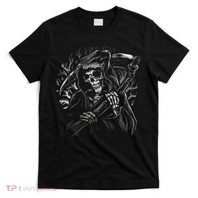 Grim Reaper Skull Death Scythe Dead Gothic Horror T-Shirt