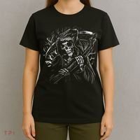 Grim Reaper Skull Death Scythe Dead Gothic Horror T-Shirt thumb 4