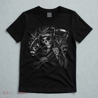 Grim Reaper Skull Death Scythe Dead Gothic Horror T-Shirt thumb 5