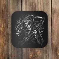 Grim Reaper Skull Death Scythe Dead Gothic Horror Coaster thumb 0