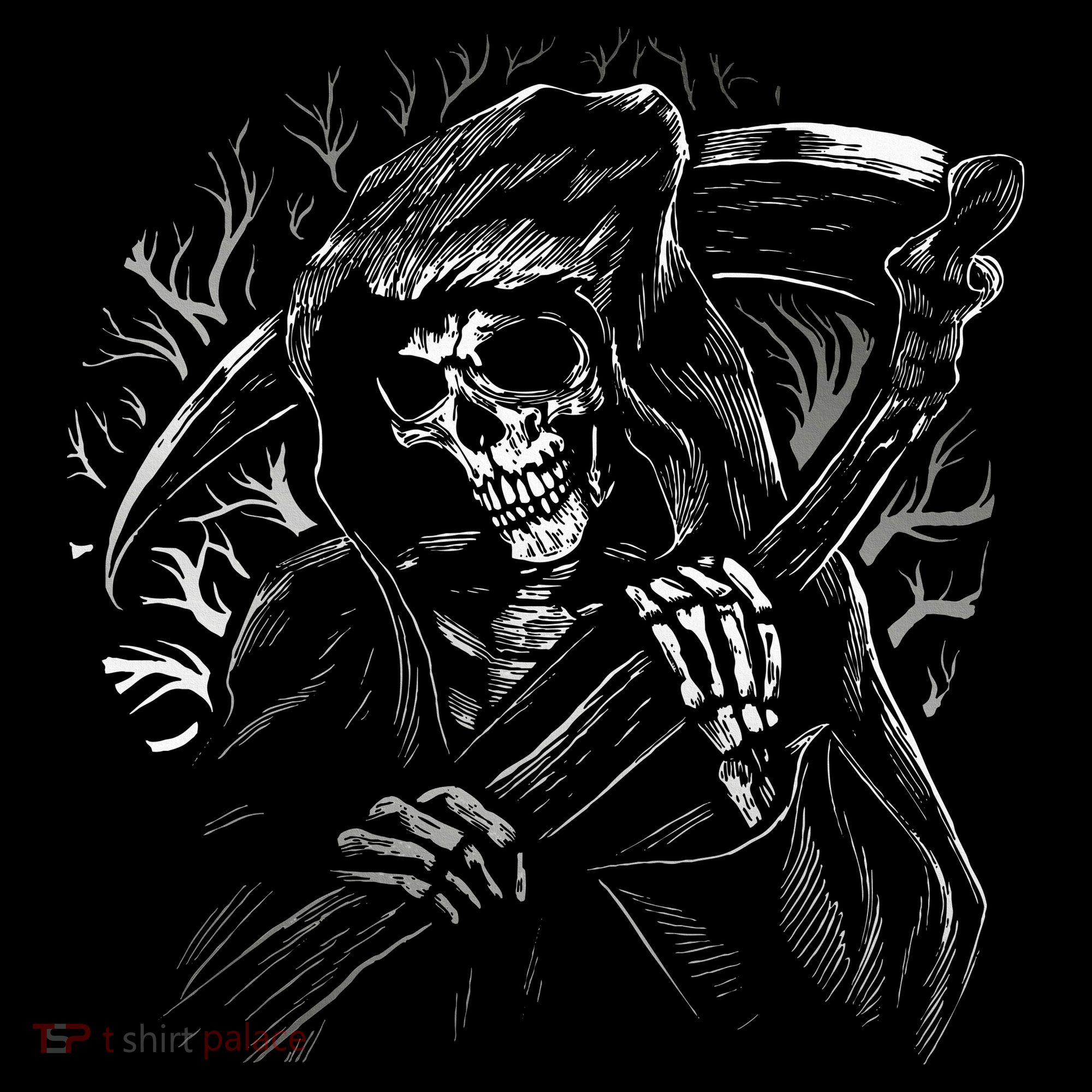 Grim Reaper Skull Death Scythe Dead Gothic Horror Women's Hoodie