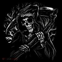 Grim Reaper Skull Death Scythe Dead Gothic Horror Mousepad thumb 1