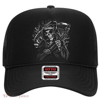 Grim Reaper Skull Death Scythe Dead Gothic Horror Hat
