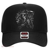 Grim Reaper Skull Death Scythe Dead Gothic Horror Hat thumb 0