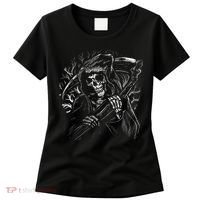 Grim Reaper Skull Death Scythe Dead Gothic Horror Women's T-Shirt thumb 0