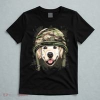 Golden Retriever Soldier Veteran Funny Dog Army T-Shirt thumb 5