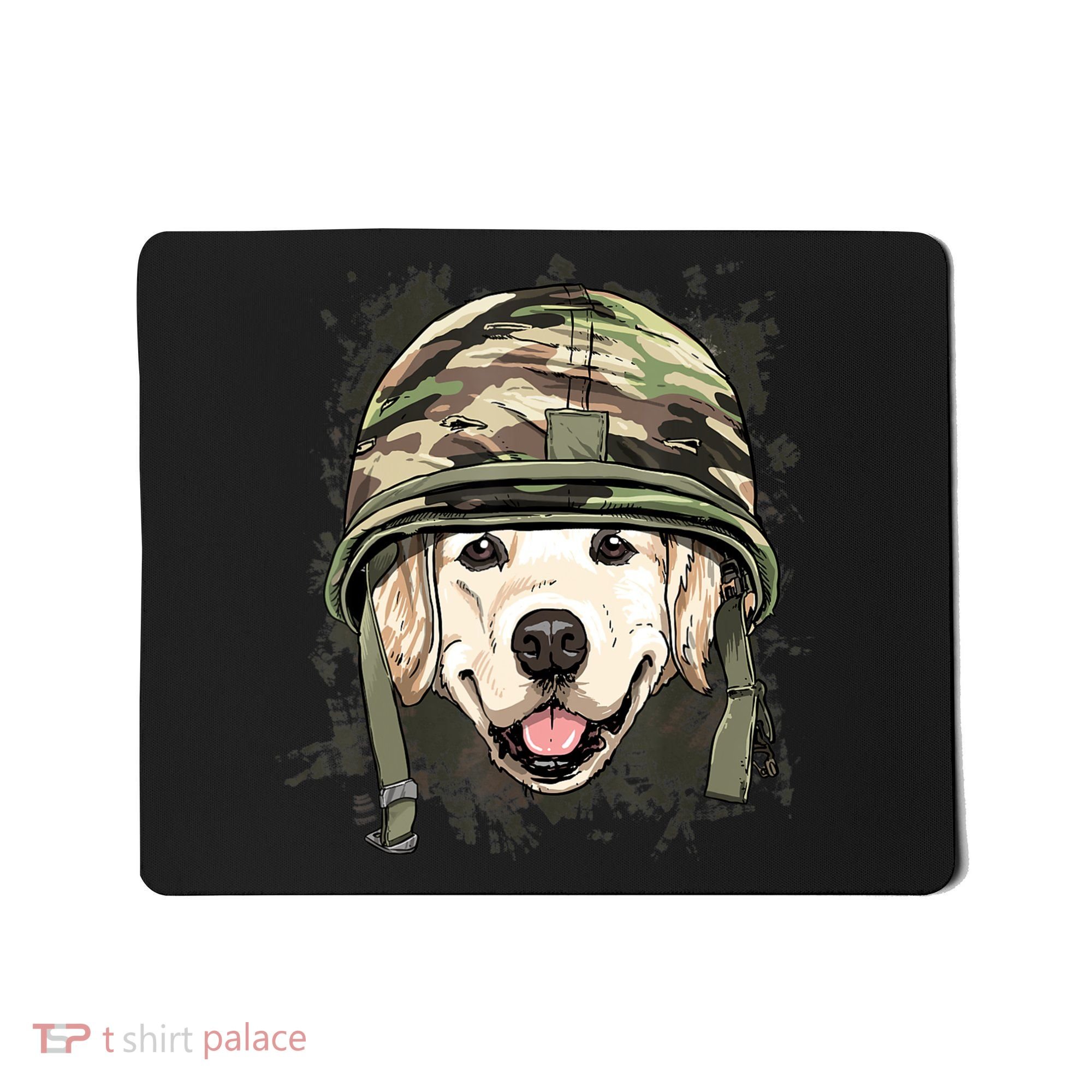 Golden Retriever Soldier Veteran Funny Dog Army Mousepad