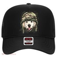 Golden Retriever Soldier Veteran Funny Dog Army Hat thumb 0