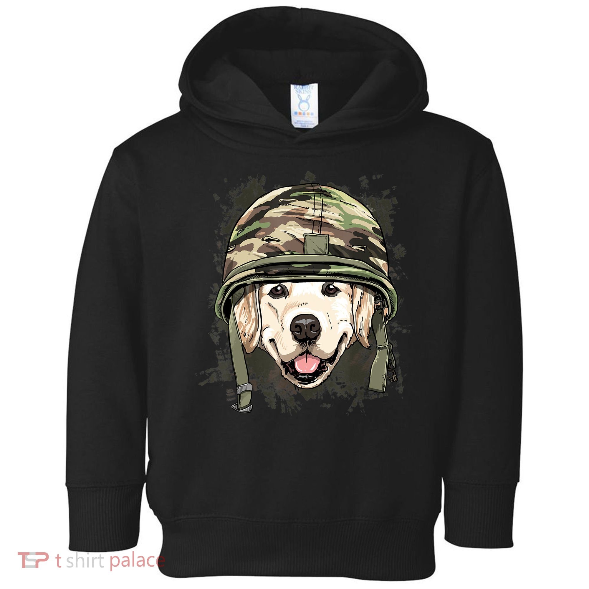 Golden Retriever Soldier Veteran Funny Dog Army Toddler Hoodie