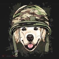 Golden Retriever Soldier Veteran Funny Dog Army Tote Bag thumb 4